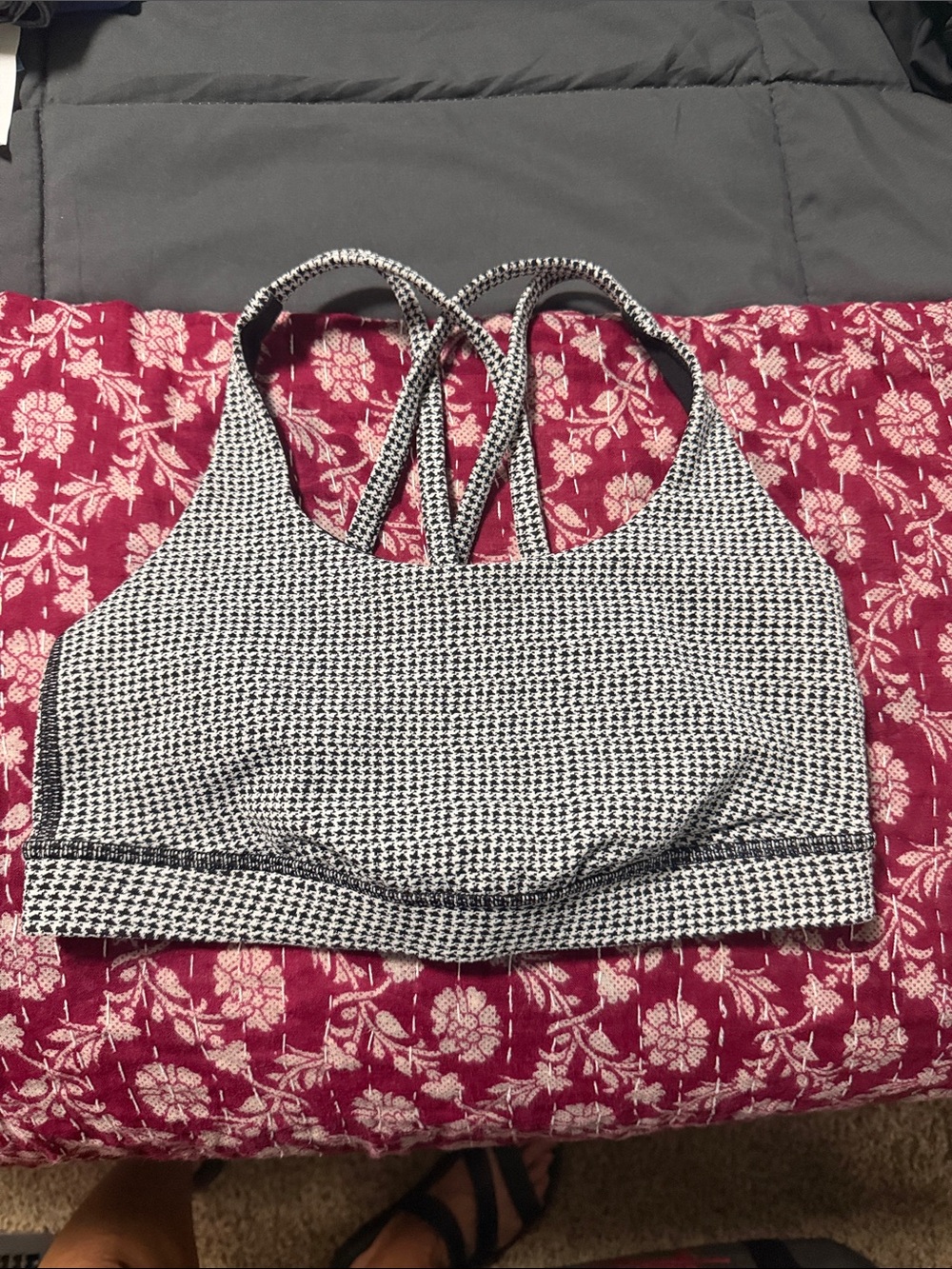 Lululemon black & White Sports Bralette - Women Intimates & Sleepwear